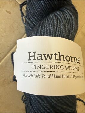 Hawthorne Fingering Weight Yarn - Deep Denim Blue - Klamath